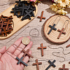 100Pcs 2 Styles Dyed Wood Pendants FIND-BM0001-13-3