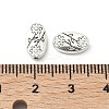 Oval with Flower Tibetan Style Alloy Beads LS-X-TIBEB-1199-AS-LF-2