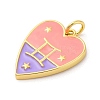 Brass Enamel Pendants KK-Z077-01G-01-2