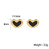 Fashionable 304 Stainless Steel Heart Stud Earrings for Women HR1074-2-1