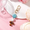2Pcs Natural & Synthetic Gemstone Pendant Decorations HJEW-JM02407-4