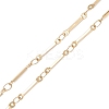304 Stainless Steel Flat Bar Link Chain Necklace Making AJEW-JB01348-01-3