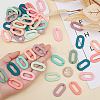 SUPERFINDINGS 80Pcs 8 Colors Opaque Spray Painted Acrylic Linking Rings OACR-FH0001-022-3