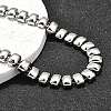 304 Stainless Steel Rectangle Link Chain Neklaces for Women NJEW-R024-01P-3
