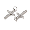 Brass Micro Pave Cubic Zirconia Pendants KK-E068-VB251-3