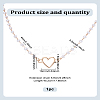 1Pc Zinc Alloy & ABS Plastic Imitation Pearl Heart Pendant Necklaces NJEW-LP0009-4KCG-2
