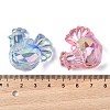 Electroplate Transparent Acrylic Pendants OACR-I014-30-4
