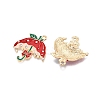 Rack Plating Alloy Enamel Pendants ENAM-N056-424-2