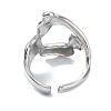 304 Stainless Steel Cuff Rings for Women RJEW-M019-05P-3
