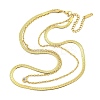 Ion Plating(IP) 304 Stainless Steel Pave Clear Cubic Zirconia Double Layer Necklaces NJEW-S426-01G-1