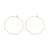 Ion Plating(IP) 316 Stainless Steel Hoop Earrings Findings STAS-C029-03G-2