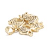 Brass Micro Pave Clear Cubic Zirconia Pendants ZIRC-M115-27G-3