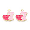 Valentine's Day Alloy Enamel Pendants ENAM-T023-16B-1