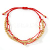 Adjustable Brass Round Beads Multi-starnd Bracelets XW4169-1-4
