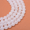 Round Natural White Jade Bead Strands G-R345-6mm-06-1