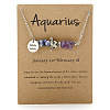 Natural Sodalite & Dalmatian Jasper & Amethyst Chip & Alloy Constellation Pendant Necklaces WGB0CBC-10-1