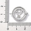 Rack Plating Brass Micro Pave Clear Cubic Zirconia Connector Charms KK-Z039-35P-3