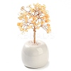 Natural Citrine Chips Tree of Life Decorations DJEW-C016-02M-1
