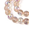 Electroplate Transparent Glass Beads Strands LS-EGLA-N024-01A-C05-3