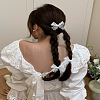 4Pcs 2 Colors 2 Yards Polyester Floral Lace Trims OCOR-LP0001-95-3