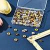 120Pcs 2 Colors Brass Rhinestone Spacer Beads RB-FS0001-05A-9