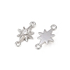Brass Pave Clear Cubic Zirconia Connector Charms KK-H524-14P-2