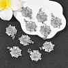 SHEGRACE Brass Micro Pave Clear Cubic Zirconia Pendants XGRQ2C491-405P-4