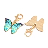 30Pcs 6 Colors Alloy Enamel Pendant Decorations HJEW-YW00117-2