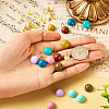 DIY Half Round Opaque Resin Stud Earring Jewelry Kits DIY-TA0010-78-6