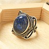 Natural Lapis Lazuli Adjustable Rings RJEW-I108-02AS-11-2