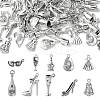 100Pcs 10 Styles Tibetan Style Alloy Pendant FIND-CJ0001-74-3
