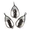 Natural Tiger Eye Double Terminal Pointed Faceted Bullet Big Pendants G-Q015-01C-1