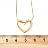 Ion Plating(IP) 304 Stainless Steel Hollow Heart Pendant Necklace with Round Snake Chains NJEW-M202-05G-4