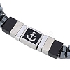 Synthetic Non-magnetic Hematite Beaded Bracelets BJEW-S156-04P-A-2