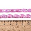 Anti-Tarnish Electroplate Glass Beads Strands EGLA-Q130-02A-11-4