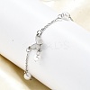 304 Stainless Steel Butterfly Link Bracelets BJEW-C098-01A-P-1