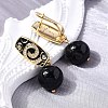 Round Brass Micro Pave Clear Cubic Zirconia Hoop Earrings EJEW-S261-02G-3