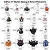 34Pcs 17 Styles Opaque Resin Pendants RESI-CJ0003-05-2