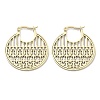 304 Stainless Steel Hollow Round Hoop Earrings for Women LS-EJEW-R156-10G-1