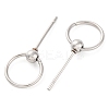 Anti-Tarnish 304 Stainless Steel Studs Earring Findings STAS-H226-08P-02-2