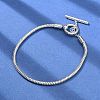 Brass Snake Chain Bracelets for Men Women BJEW-G736-05P-1