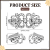 4Pcs Flower Alloy & Glass Cardigan Clips AJEW-PH0006-66AS-2
