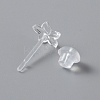 Tiny Resin Flower Stud Earrings with Ear Nut for Women EJEW-WH0012-003B-5