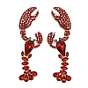Alloy Rhinestone Stud Earrings EJEW-P317-02G-2