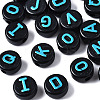 Opaque Black Acrylic Beads MACR-Q242-009B-1