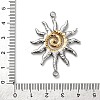 Two Tone 304 Stainless Steel Sun Connector Charms STAS-A121-03P-3