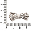 925 Sterling Silver Micro Pave Clear Cubic Zirconia Fold Over Clasps STER-B006-09P-3