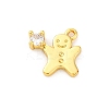 Rack Plating Brass with Cubic Zirconia Pendants KK-Q010-13G-1
