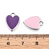 Rack Plating Alloy Enamel Pendants PALLOY-T091-17M-P-3