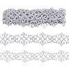 Polyester Floral Embroidery Lace Trim OCOR-WH0079-89-1